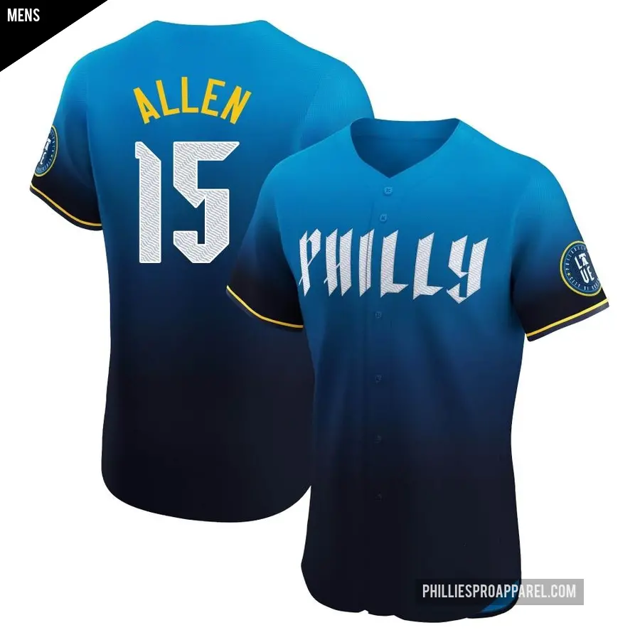Men's Philadelphia Phillies ＃15 Richie Allen Elite Blue 2024 City Connect Jersey