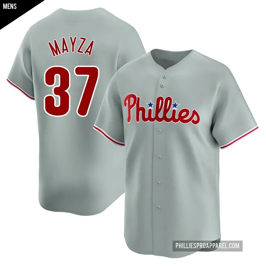Men's Philadelphia Phillies ＃37 Tim Mayza Limited Gray Away Jersey