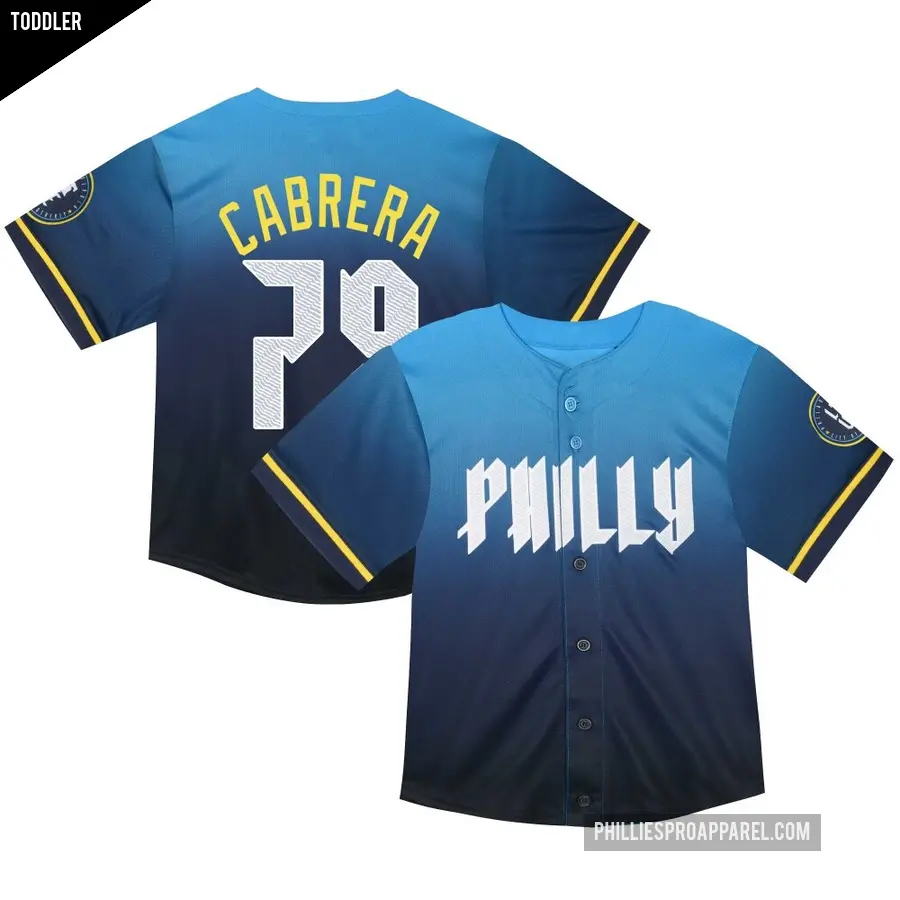 Toddler Philadelphia Phillies ＃79 Jean Cabrera Limited Blue 2024 City Connect Jersey