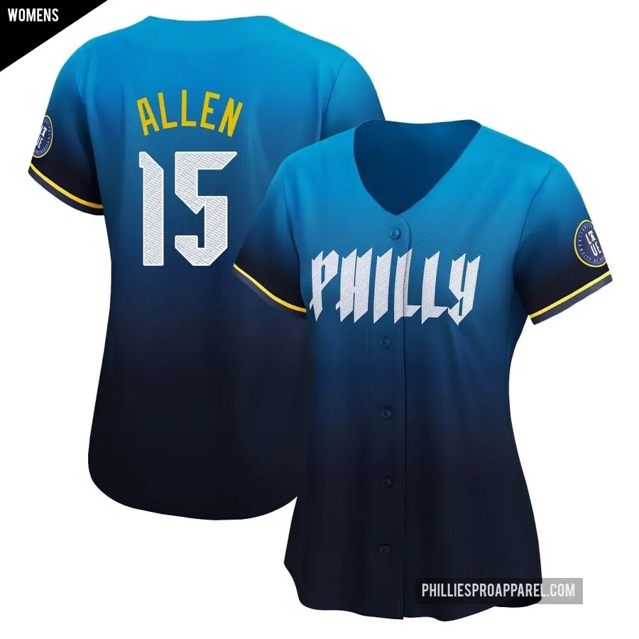 Women's Philadelphia Phillies ＃15 Richie Allen Limited Blue 2024 City Connect Jersey