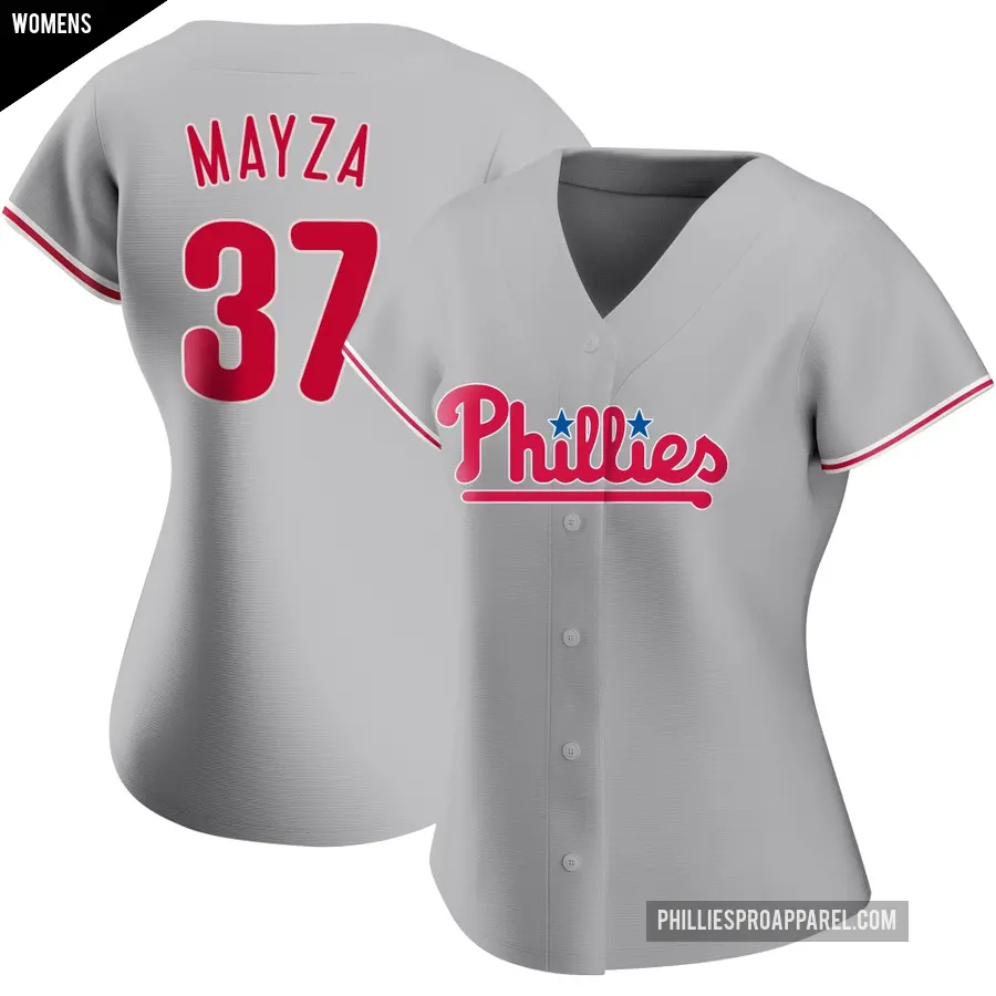 Women's Philadelphia Phillies ＃37 Tim Mayza Authentic Gray Road Jersey