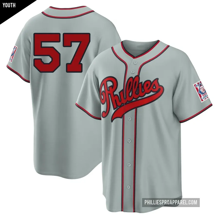 Youth Philadelphia Phillies ＃57 Alan Rangel Limited Gray Stadium 2026 Field Of Dreams Jersey